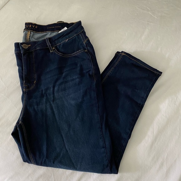 Women's Dark Blue Skinny Jeans by Curve Appeal size 14W - Picture 3 of 4